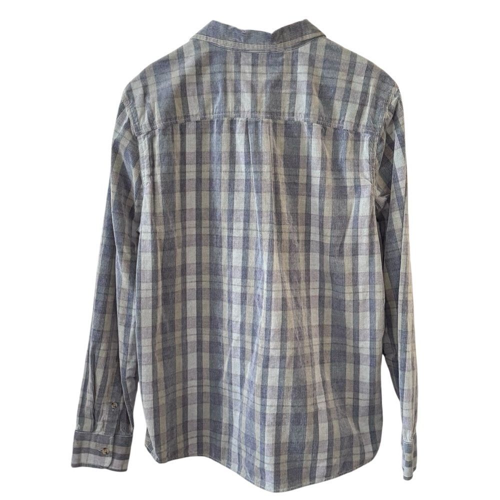 Marine Layer Plaid Corduroy Lightweight Long Sleeve Button Front Shirt Sz Large - Picture 3 of 7